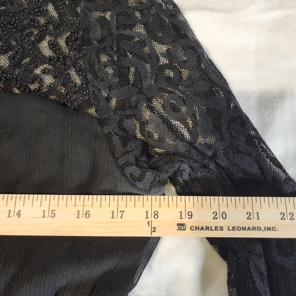 H&M MAMA maternity top, black beaded empire waist, size M, EUC - Picture 7 of 9